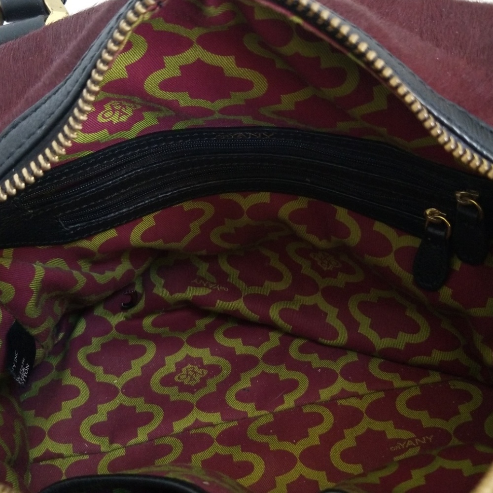 orYANY Studded Calf Hair Satchel Cabernet Brenda - Picture 6 of 6